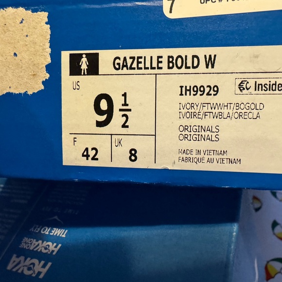 GAZELLE BOLD W - platform gazelle - ivory, white, gold - women’s size 9.5 - Picture 3 of 5